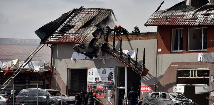 Russia says destroyed foreign-made weapons stored near Ukraine's Lviv