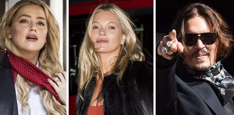 Kate Moss says Johnny Depp never threw her down any stairs
