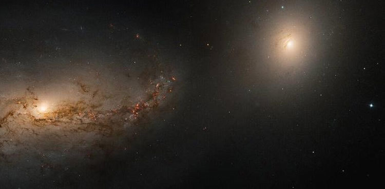 NASA's Hubble telescope captures 'Gravitational Dance' of two Galaxies