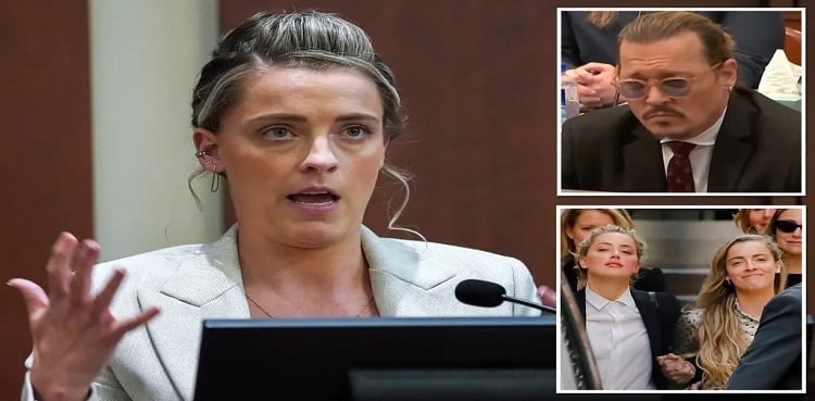 Heard's sister shows bruises by her after Depp's 'punching bag' claims