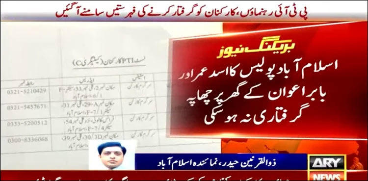 Police raid houses of Asad Umar, Babar Awan