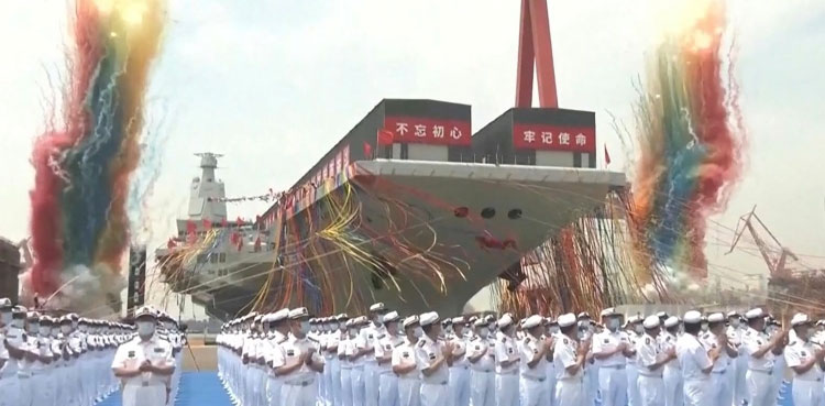 China launches third aircraft carrier, named after province opposite Taiwan