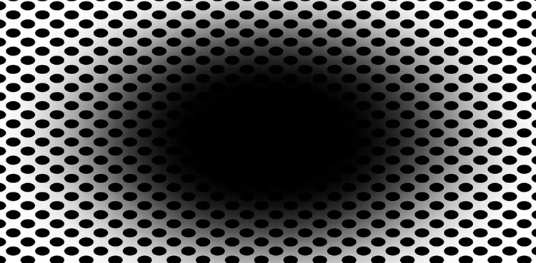 Is the black hole in this optical illusion expanding?