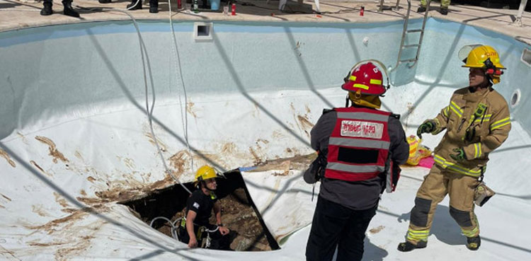 Man dies after getting sucked into swimming pool sinkhole