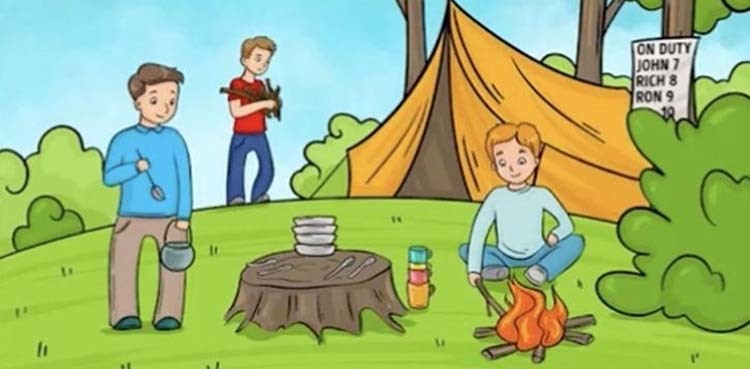How many people are camping? This optical illusion baffles netizens