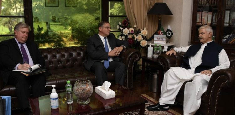U.S Ambassador Donald Bloom meets CM KPK Mehmood Khan