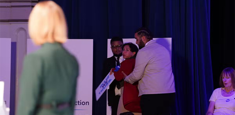 Green activists disrupt UK PM hopeful Liz Truss at hustings