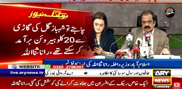 Shahbaz Gill's arrest in accordance with law: Rana Sanaullah