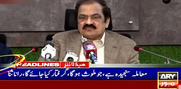 Rana Sanaullah levels serious allegations against ARY News