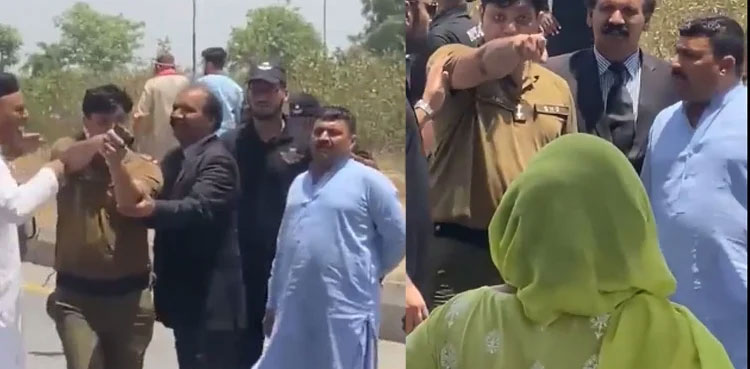 PTI Azadi march: SHO who pointed gun at woman dismissed