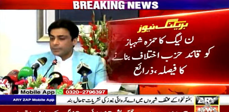 PML-N decides to field Hamza Shahbaz as PA opposition leader