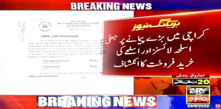 Committee formed to probe trade of illegal weapons in Karachi