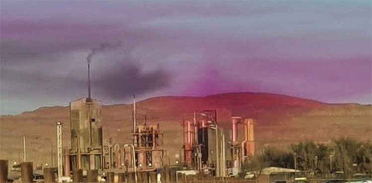 Mysterious purple cloud spotted hanging over village