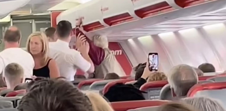 Elderly woman slaps flight attendant, video goes viral