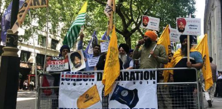 Khalistan Referendum: Sikhs protest outside Indian embassy in Canada