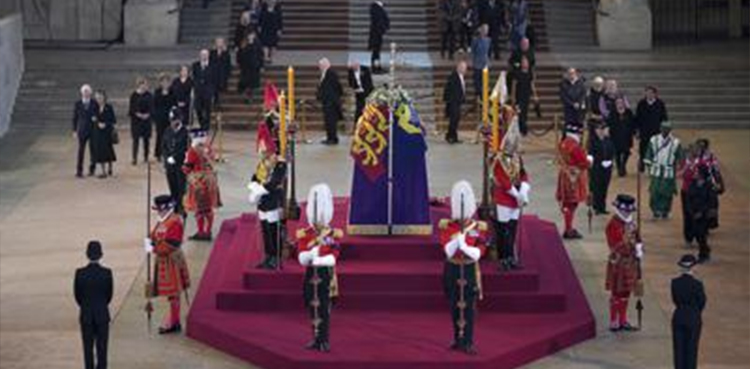 Britain holds silence in last homage to queen before funeral