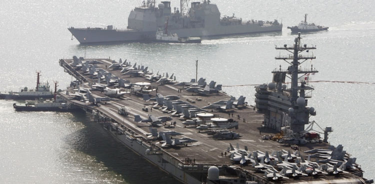 North Korea sounds warning as US, South Korea begin naval drills