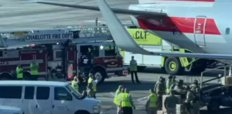 Firefighters find ‘unusual smell’ on US plane was bottle of nail polish