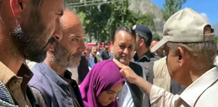 PM Shehbaz Sharif visits flood-hit areas of GB, assures full support