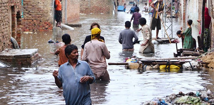 Johi locals protest for drainage of floodwater