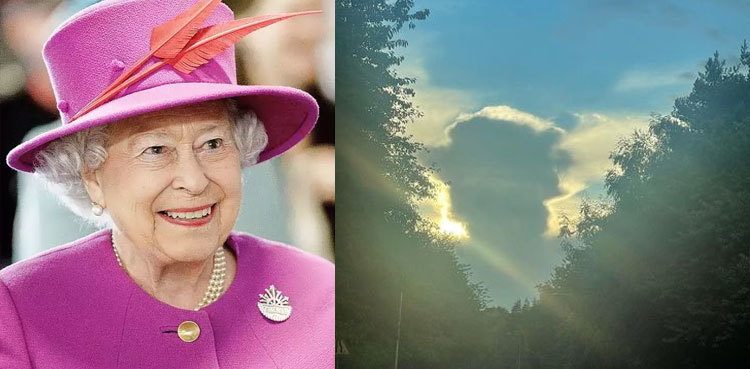 Cloud formation resembling Queen Elizabeth spotted after her death