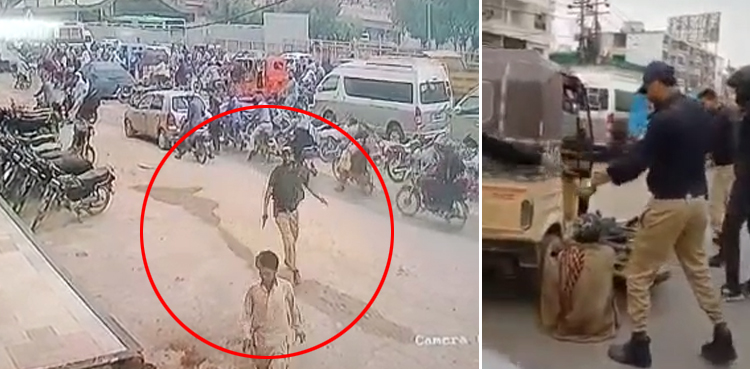 CCTV footage: Cops, citizens catch dacoits after shootout in Karachi
