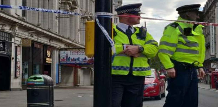 Two police officers stabbed in central London