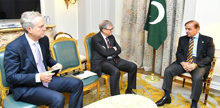 PM Shehbaz Sharif meets Bill Gates on UNGA sidelines