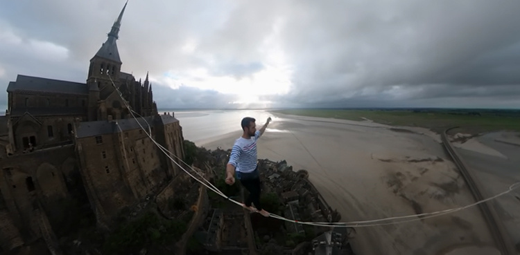 Viral video: Daredevil breaks world record by walking on 7,218ft high line