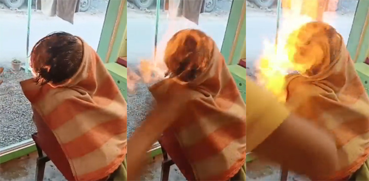 Viral video: Fire haircut goes wrong, man suffers severe injuries