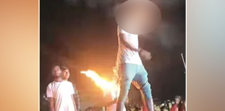 Man's face catches fire during stunt, horrific video goes viral