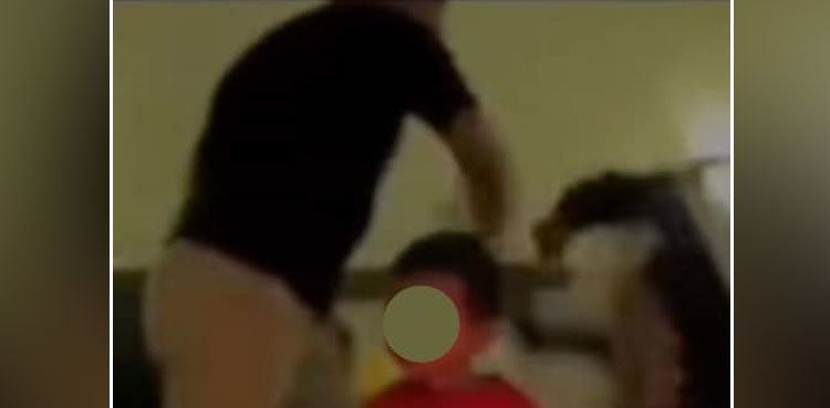 Man beats wife in front of son, disturbing video goes viral