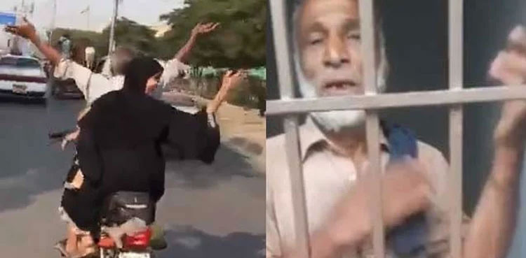 Careless elderly bike rider arrested after video went viral