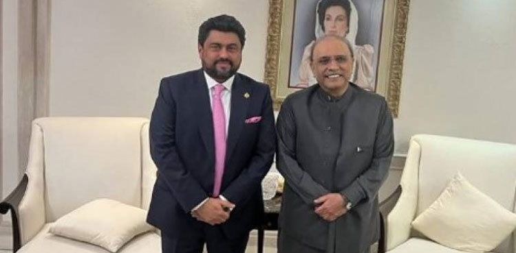 Governor Sindh Kamran Tessori meets with Asif Ali Zardari