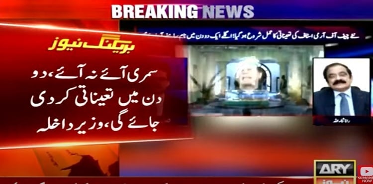 'COAS appointment will be made in two days with or without summary'