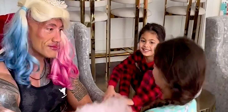 Dwayne Johnson gets hilarious makeover by daughters, videos goes viral