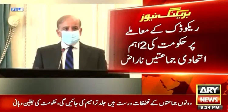 Coalition allies displeased over govt's move on Reko Diq project