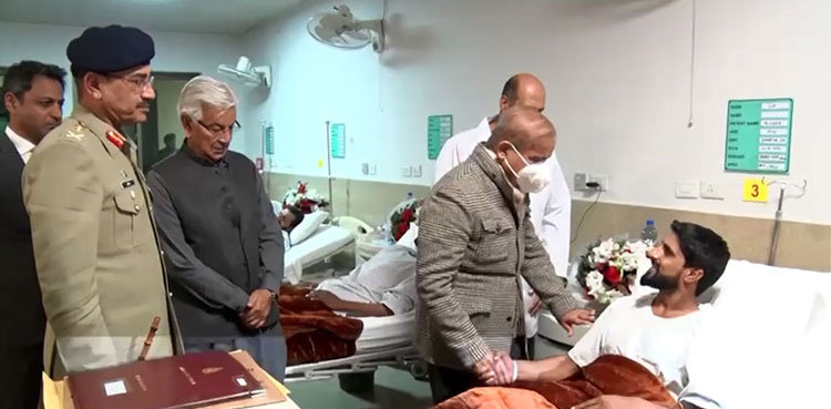 PM Shehbaz visits CMH, meets soldiers injured in Bannu operation