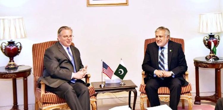 Ishaq Dar meets US Ambassador, discusses bilateral issues