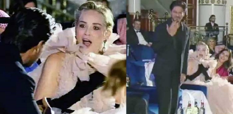 Starstruck Sharon Stone screams 'Oh My God' next to Shahrukh Khan: Watch