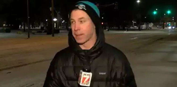 Sports reporter gets angry over made to cover blizzard, video goes viral