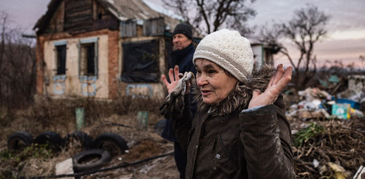 In retaken Ukraine village, ruins, hungry cats and few residents