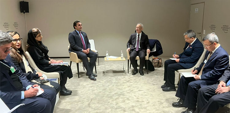 FM Bilawal meets Chinese vice premier at World Economic Forum