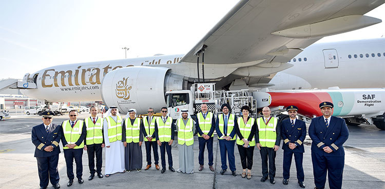 Emirates operates flight powered with 100% Sustainable Aviation Fuel