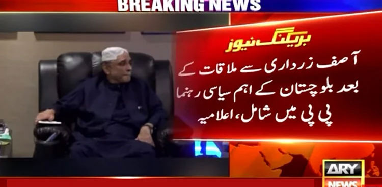 Balochistan political bigwigs join PPP after meeting Asif Zardari