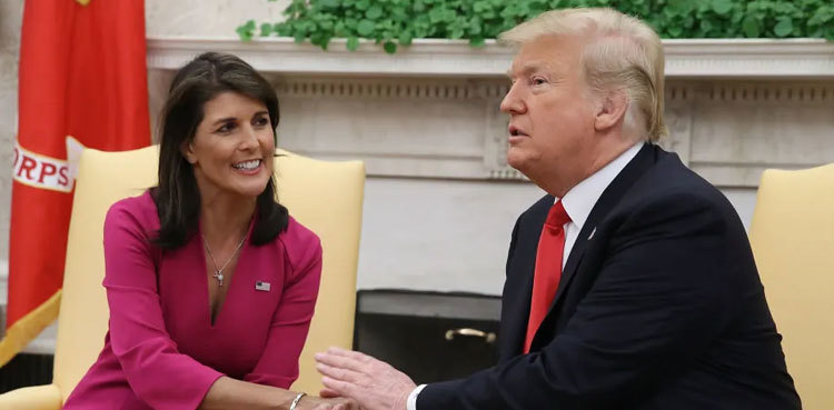 Trump says he is not considering Nikki Haley
