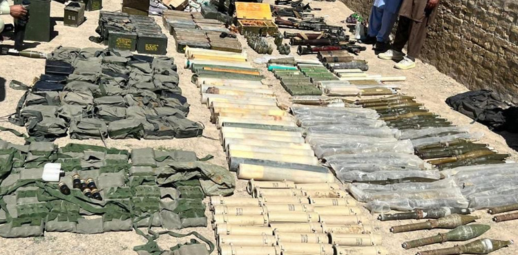 Huge cache of arms, ammunition recovered during Chaman IBO: ISPR