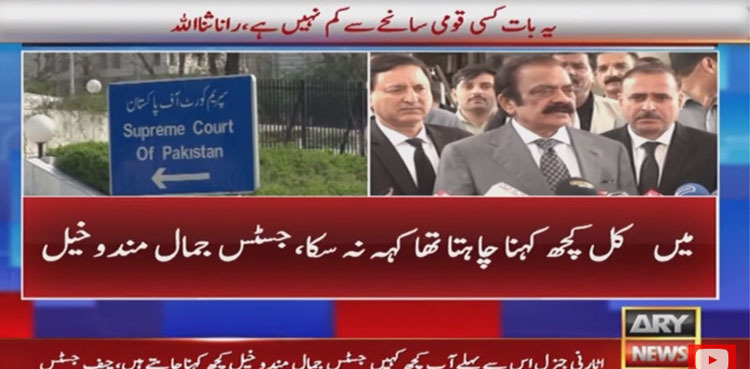 SC bench dissolution not less than national tragedy: Rana Sanaullah