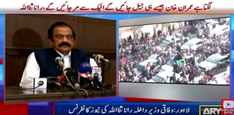 'Coward' Imran Khan creating chaos to avoid arrest: Rana Sanaullah