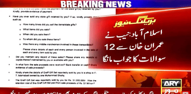 Toshakhana case: NAB seeks reply from Imran Khan to its questionnaire